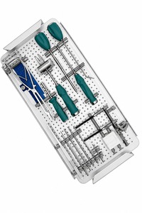 Ensemble d'instruments chirurgicaux en acier inoxydable, outils orthopédiques pour traumatismes, plateau d'instruments médicaux à poignée verte - Product Image 4