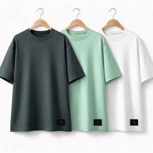 Camisetas de Manga Corta para Hombre, Estilo Casual de Verano, 100% Algodón Transpirable, Hombros Caídos, Tallas Grandes, Venta al Por Mayor, Fabricación en Bangladesh, Personalización OEM - Product Image 1