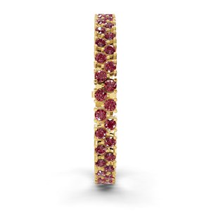 Bracelet tennis Isidora en or rose 10 carats, double rangée de diamants de laboratoire cerise cognac (3 carats) Tw. Bracelets et joncs en diamant en gros - Product Image 3