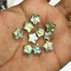 Piedra Preciosa de Cristal Doble de Concha de Abulón Tallada en Forma de Estrella al por Mayor, Piedra Suelta Natural de Abulón Doble para Fabricación de Joyas - Product Image 2