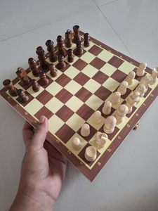 High-quality Eco-Friendly Luxury Wooden Chess Board Set with Magnetic Storage - Product Image 2