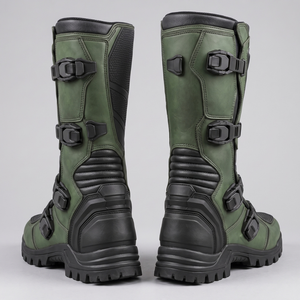 Bottes de moto longues, chaussures de protection durables pour la conduite, avec renforts sur les orteils et le talon, et ajustement confortable pour la moto au quotidien - Product Image 2