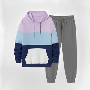 Ropa Deportiva de Primera Calidad, Conjunto Deportivo de Dos Piezas Unisex con Capucha, Transpirable, de Felpa Técnica, con Estampado Sólido, para Gimnasio y Entrenamiento - Product Image 6