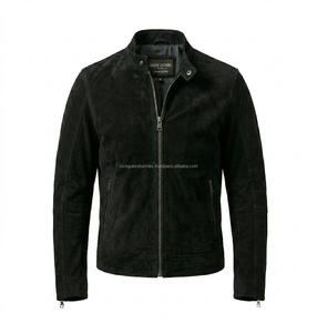 Chaqueta Bomber de Cuero Ligera Vintage para Hombre, Diseño Nuevo OEM, Logotipo Frontal, Resistente al Viento e Impermeable, Forro de Algodón - Product Image 6