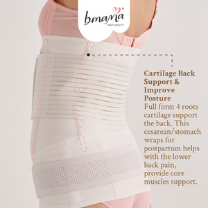 Bmama Postpartum Belly Binder C Section Recovery Abdominal Waist <b>Support</b> Firm Satin Adjustable Confinement <b>Belt</b> <b>Maternity</b> Adult - Product Image 5