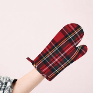 Yarn Dyed Fashionable 100% Cotton Oven Mitts for Christmas Kitchen Gloves for Oven and Microwave. - Product Image 2
