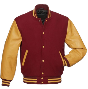Chaqueta Varsity de Lona para Hombre |   Chaqueta Clásica Americana de Béisbol Acolchada con Forro y Logotipo Frontal - Product Image 5
