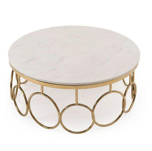Modern round Metal Iron Coffee <b>Table</b> with Removable Top <b>Low</b> Price for Living Room or Office Serving as Center <b>Table</b> - Product Image 3