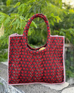 Elegante Bolso Tote Acolchado de Algodón con Asas Redondas, Bolso de Mano Ligero y Acolchado para Mujer, Bolso Casual y Chic - Product Image 1