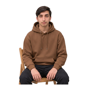 Sudadera con capucha personalizada para hombre, de algodón y forro polar, estilo streetwear con hombros caídos, fabricación de ropa de marca privada para marcas de moda. - Product Image 5