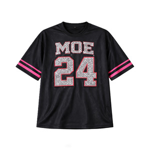 เสื้อเจอร์ซีย์อเมริกันฟุตบอลแบบพรีเมียมประดับด้วยคริสตัล  แบบคัสตอมสำหรับทุกเพศ  ผ้าตาข่าย  คอกลม  หมายเลขวิบวับ  ชุดกีฬา  รับผลิตตามแบบ (OEM) ขายส่ง - Product Image 4