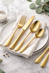 Ensemble de couverts en métal en gros, en acier inoxydable, cuillère, fourchette, couteau, vaisselle pour la cuisine et la salle à manger - Product Image 5