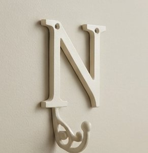 Premium White Letter N Wall <b>Hook</b> Metal Classic Design Single <b>Hook</b> for Clothing Storage Stylish Home Decoration - Product Image 2