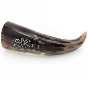 Natural Horn Viking Drinking Cup Handcrafted Polished Finish Premium Quality Mug for Beer Mead <b>Whisky</b> Enthusiasts - Product Image 1