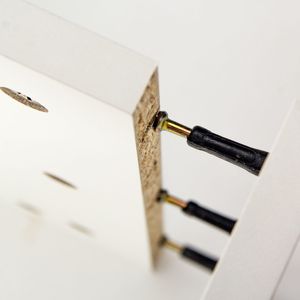 Baule contenitore in legno bianco con coperchio sollevabile, panca organizer per ingresso, mobile per organizzazione tavolino da caffè - Product Image 4