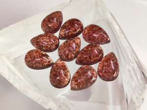 Cabochon en quartz fraise naturel de qualité AAA, forme poire, 12*8 mm, 100% PIERRE PRÉCIEUSE NATURELLE pour la fabrication de bijoux, prix de gros - Product Image 2