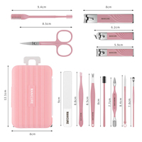 KAAMIR INSTRUMENTS Kit de manucure professionnel pour salon, ensemble de pédicure 15 pièces, coupe-ongles 4-en-1, instruments en acier inoxydable, sac
