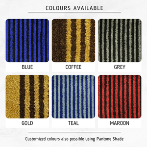 Offre incroyable sur des tapis de bain en microfibre rayée avec support antidérapant en gel absorbant l'eau et durable, avec logo personnalisé - Product Image 4