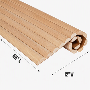 Panneau Tambour Rectangulaire en Bois Massif Finition Naturelle pour Armoire de Cuisine – Conception Flexible – Panneau Flexible en Bois Massif - Product Image 2