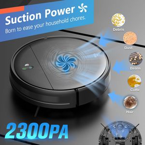 หุ่นยนต์ดูดฝุ่นและถูพื้นแบบรวม พร้อมระบบควบคุมผ่าน Wi-Fi/แอปพลิเคชัน ตั้งเวลาได้ ถังเก็บน้ำและถังเก็บฝุ่น - Product Image 3