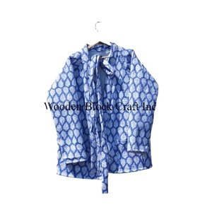 Handmade Indian Cotton Vintage <b>Quilted</b> Breathable <b>Jacket</b> for Women Stylish Reversible Floral <b>Pattern</b> Autumn Winter Eco-Friendly - Product Image 1