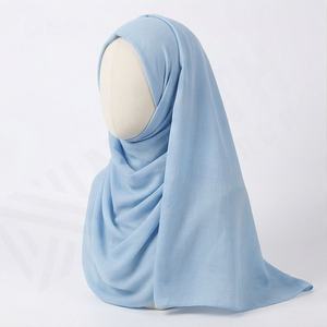 Hiyab de Jersey de Algodón Premium Personalizado, Nuevo, Elástico, Musulmán, de Alta Calidad, Hecho a Mano con Cadena de Cuentas, Suave y Moderno para Mujer - Product Image 4