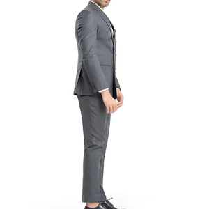 Costume d'affaires trois pièces grande taille pour homme, pantalon, veste et gilet formels tissés pour le bureau et les mariages - Product Image 1