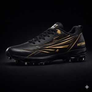 รองเท้าคริกเก็ต HIT ZONE สำหรับผู้ชาย แบบเย็บสองชั้น ดูดซับแรงกระแทก ระบายอากาศได้ดี ทนทาน เหมาะสำหรับการฝึกซ้อมคริกเก็ตและเล่นกีฬาบนสนาม - Product Image 2
