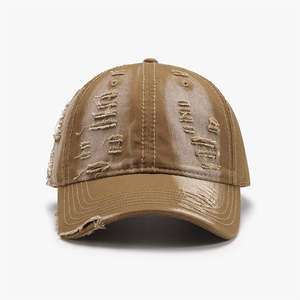Casquette de baseball unie en tissu Dobby 100% polyester, vente en gros, personnalisable - Product Image 3