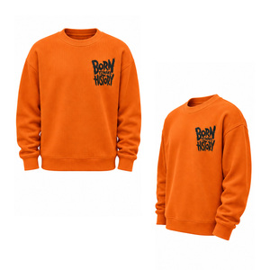 <b>Mens</b> Waffle Knit Sweatshirt Textured Long Sleeve Crewneck Casual Pullover <b>Thermal</b> <b>Top</b> Custom OEM Streetwear Manufacturer Factory - Product Image 4