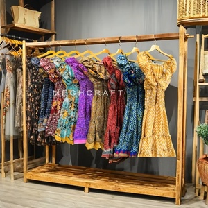 Vestido Maxi de Verano 2026 Estilo Bohemio para Mujer, Cintura Imperio, Manga Corta, Estilo Indio - Venta al Por Mayor - Product Image 5