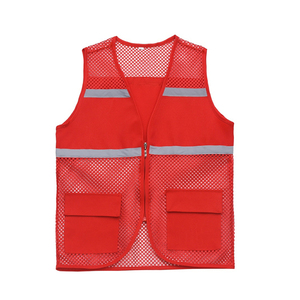 Chaleco de Seguridad Reflectante de Alta Visibilidad, Reversible, Transpirable, con Múltiples Bolsillos, para Trabajos de Construcción, Venta al Por Mayor, Económico - Product Image 5