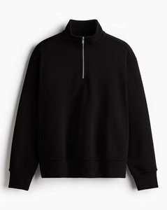 เสื้อสเวตเชิ้ตพรีเมียมทรงโอเวอร์ไซส์สำหรับผู้ชาย คอซิป ¼ ซิป ผ้าคอตตอนฟลีซหนานุ่ม สไตล์สตรีทแวร์สั่งทำพิเศษ ปักลายสำหรับฤดูใบไม้ร่วง - Product Image 3