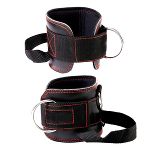 Sangle de cheville en cuir respirant, dernière conception, réglable, légère et durable, pour l'haltérophilie et le soutien pendant l'entraînement avec câble en salle de sport - Product Image 4