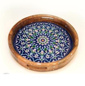 Plateau en bois émaillé Art Déco pour le service du thé et du café, idéal pour la maison, la cuisine, la salle à manger, l'hôtel, surface brillante de qualité supérieure, artisanal, pour mariage, Diwali - Product Image 1