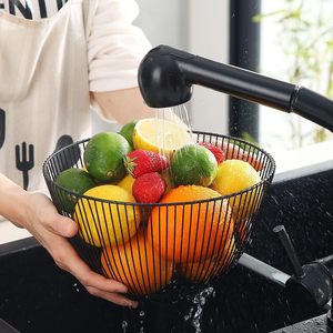 Panier en fer pour la cuisine, panier en fer pour fruits, panier en fer pour légumes, panier en fer pour la maison, panier en fer pour la salle de bain - Product Image 6