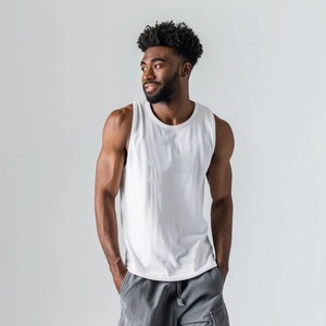 Débardeur pour homme en tissu respirant en mélange de coton pour l'entraînement en salle de sport et un style de vie actif - Product Image 4