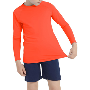 Custom Sublimation <b>Printed</b> Compression Shirts for Adults Kids Breathable Spandex Material UV Protection for <b>Surfing</b> Rash Guard - Product Image 4