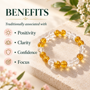 Gold Plated Quartz <b>Beaded</b> <b>Bracelet</b> with Ball Shape and Bezel Setting Trendy Women's Everyday Wear Gift - Product Image 2