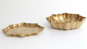 จานรองโลหะทนทานนำกลับมาใช้ใหม่ได้ ขอบสีทอง สำหรับงานเลี้ยง โรงแรม และโต๊ะงานแต่งงาน - Product Image 5