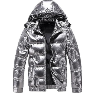 Chaqueta Acolchada de Poliéster Impermeable y Transpirable para Hombre, con Cremallera Frontal, Diseño OEM Personalizado, Recubierta, Delgada, con Burbujas, Resistente al Viento y Acabado Brillante - Product Image 1