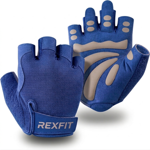 Guantes de Gimnasio Rexfit de Medio Dedo, Color Rosa, Malla Transpirable, Correa de Muñeca Ajustable, Unisex, para Entrenamiento Físico y Deportes - Product Image 4