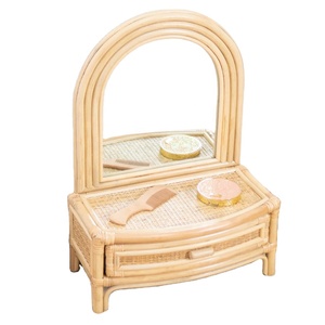 Tối giản trang trí nội thất tre và mây bán buôn bàn trang điểm cho trẻ em ngồi trên mặt đất an toàn cho sức khỏe của bé - Product Image 1