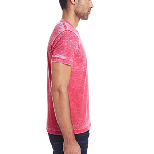 Camisetas cómodas para hombre con lavado ácido y textura desgastada, tela de algodón transpirable, corte relajado, cuello redondo, ideales para salidas informales. - Product Image 5