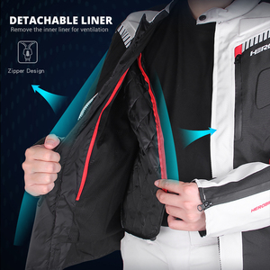 Guruna Z Men's Motorcycle Riding Suit Full Sleeve Windproof Protective Color Blocked Racing Jacket Pants <b>Set</b> <b>Two</b>-<b>Piece</b> All - Product Image 6