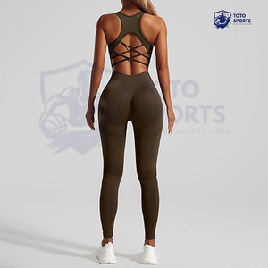 Conjunto de Yoga para Mujer, Ligero, Moderno, Suave, Cómodo, de Tela Suave, el Mejor Proveedor, Ropa Deportiva Transpirable para Correr y Hacer Ejercicio - Product Image 3