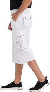 Shorts cargo longs Capri pour hommes, longueur sous le genou (18 pouces), décontractés, pour la randonnée, le travail, les activités de plein air, avec poches - Product Image 6