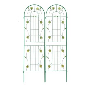 Paquete de 2 Soportes de Metal para Plantas Trepadoras, Resistentes al Óxido, 71 x 19.7 Pulgadas, Color Verde, para Jardín - Product Image 3