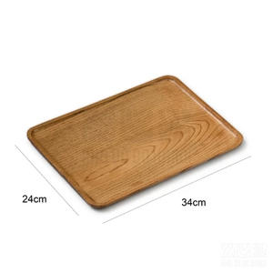 Plateau ovale en bois fait main, plateau en bois massif pour servir des aliments, du café, du thé, décoration rustique, service - Product Image 4