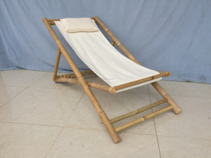 Silla Plegable de Bambú y Ratán para Exteriores |   Sillón Modular Plegable para Sala de Estar, Tejido a Mano, Transpirable, con Bambú Sólido - Product Image 5